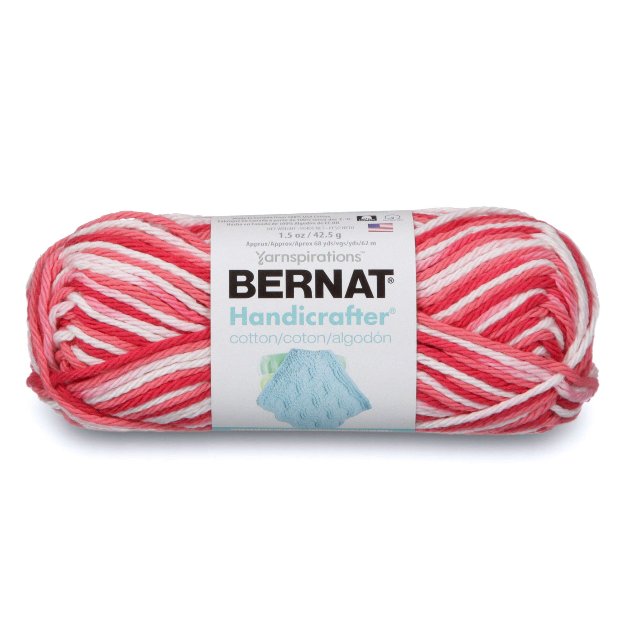 Bernat Handicrafter Cotton Ombres Yarn - Fruit Punch Ombre